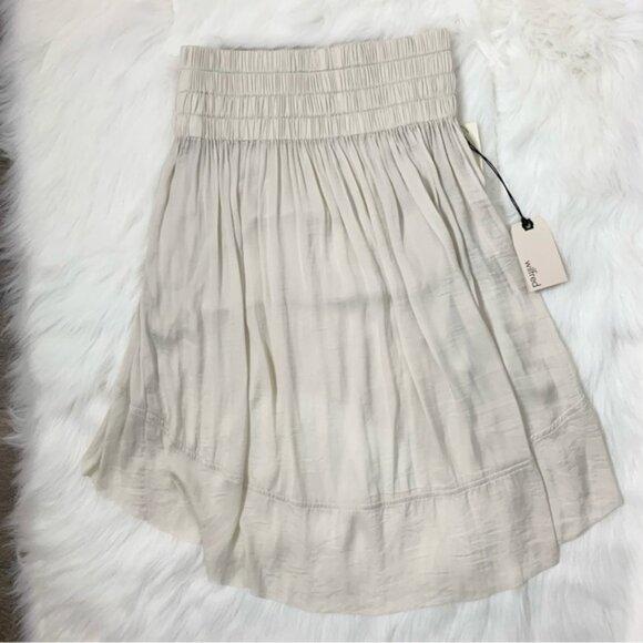 Aritzia Wilfred La Tour Skirt Draped High Lo High rise Waisted Birch Size XS - Picture 14 of 16